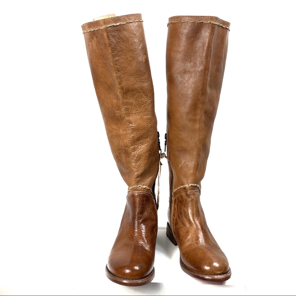Bed Stu Manchester Tan Rustic Lace Camel Up Boots NIB - Picture 6 of 8